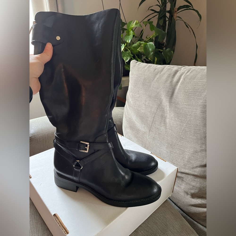 Black Leather Women's Boots